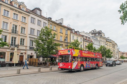Ônibus panorâmico Hop On / Hop Off em Varsóvia Ingresso de 24 Horas